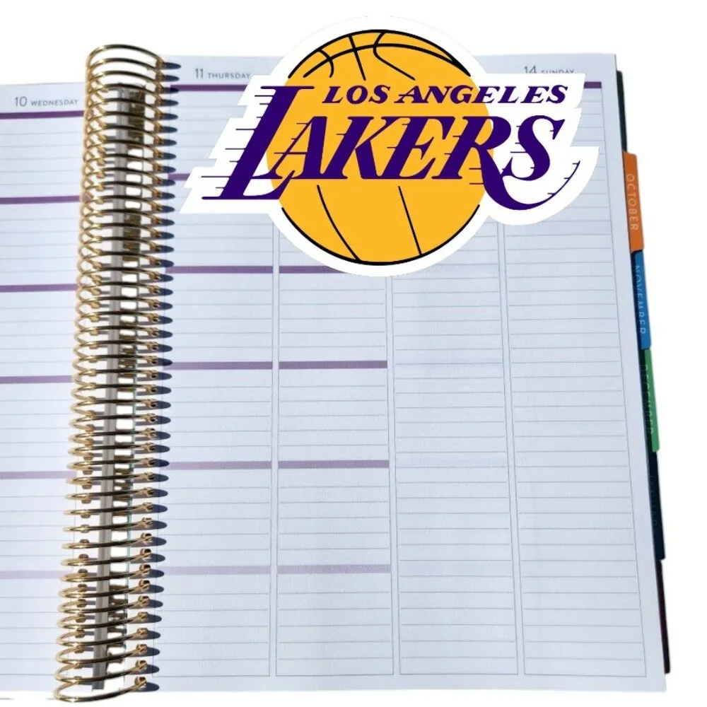 NEW Lakers Academic School Planner Calendar Organizer 2025-2026 Weekly Monthly T